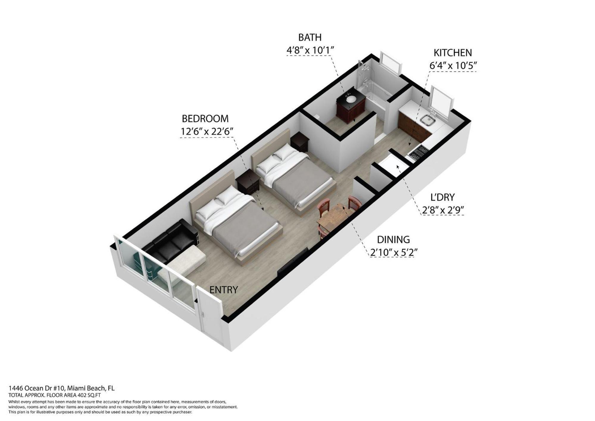 Deco Beachside Apt, W/2 Queen Beds, Washer/Dryer マイアミビーチ エクステリア 写真